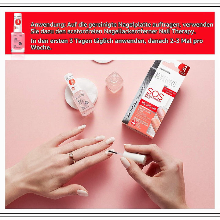 EVELINE Moisturizing vitamin to treat broken and brittle nails - 12ml | ايفلين بلسم لتقوية الأظافر - 122 مل