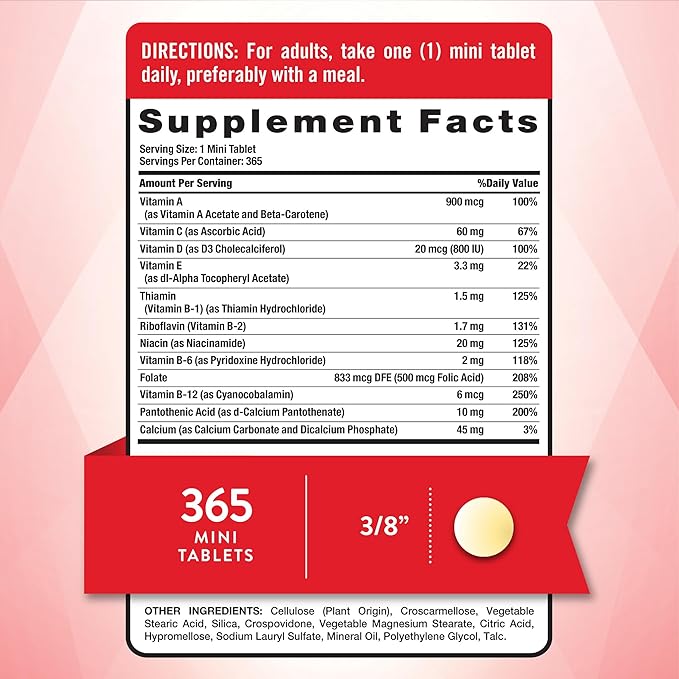 Nature's Truth One Daily Essential Multivitamin - 365 Mini Tablets |  نيتشرس تروث مكمل غذائي متعدد الفيتامينات - 365 قرص