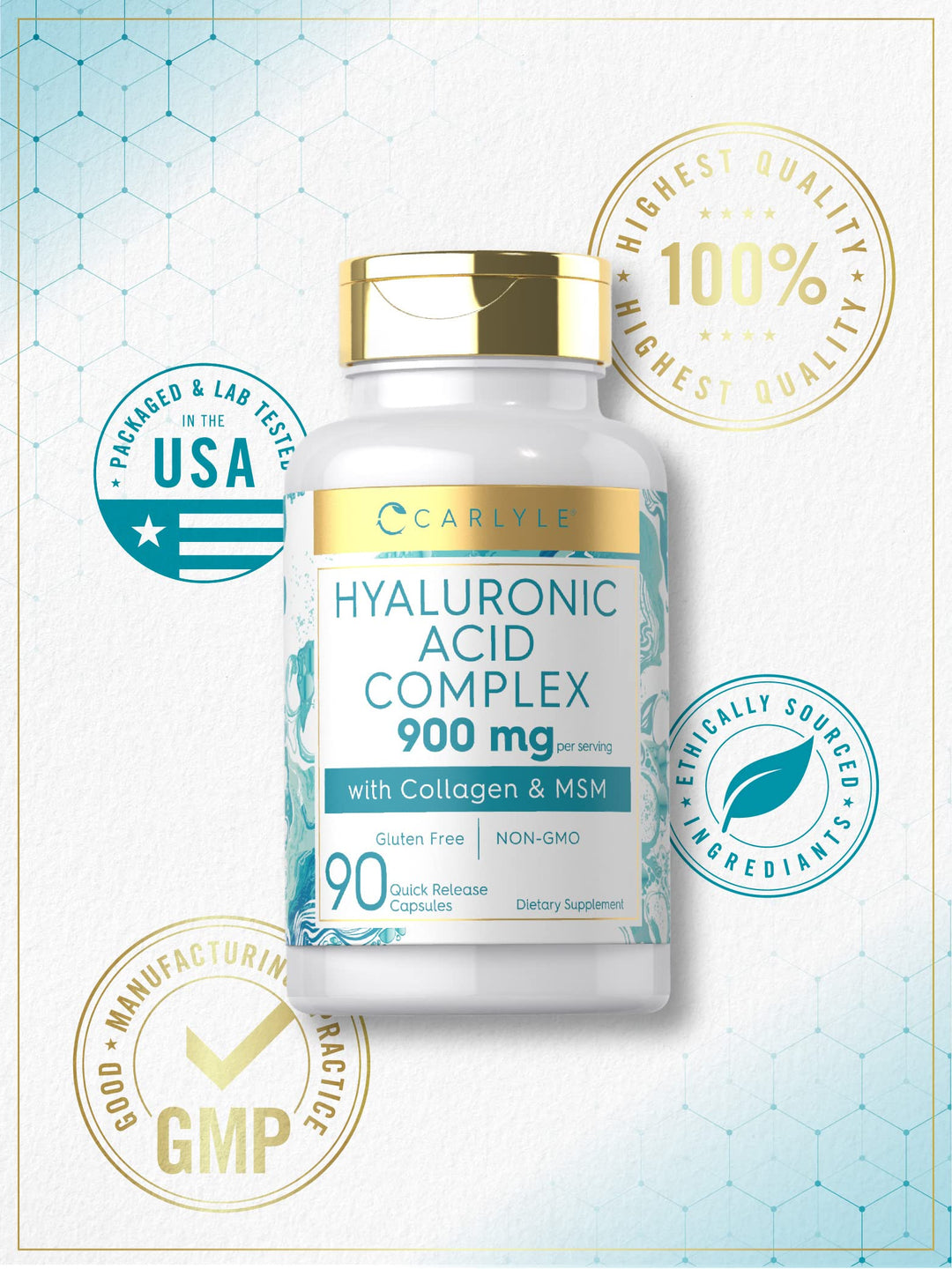CARLYLE Hyaluronic Acid 50 mg - 90 Capsules | كارلايل حمض الهيالورونيك 50 ملغ - 90 كبسولة #5