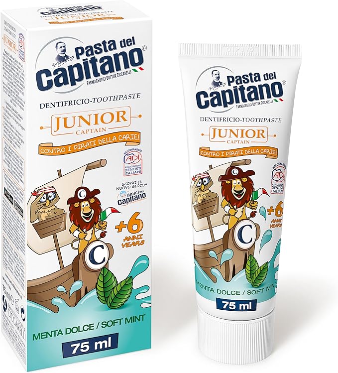 CAPITANO Baby Soft Mint Toothpaste For Children From 6 Years - 75ml |كابيتانو معجون أسنان للأطفال من عمر 6 سنين - 75 مل