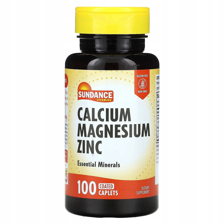Sundance Vitamins Calcium Magnesium Zinc - 100 Coated Caplets | ساندانس فيتامينات كالسيوم مغنيسيوم زنك - 100 قرص مغلف