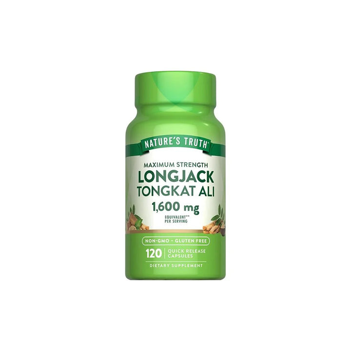 Nature's Truth Longjack Tongkat Ali 1600mg - 120 Quick Release Capsules|   نيتشرس تروث لونغ جاك تونغكات علي 1600 ملغم - 120 كبسولة سريعة الإطلاق