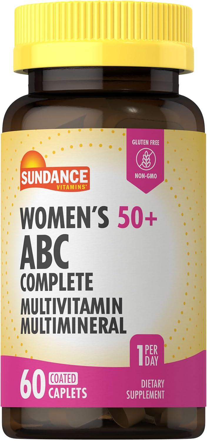 Sundance Womens 50+ ABC Complete Multivitamin - 60 Coated Caplets | ساندانس مالتي فيتامين كامل للنساء فوق 50 سنة - 60 قرص مغلف