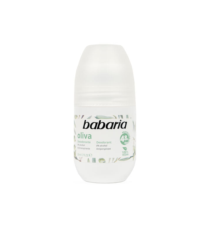 BABARIA Olive Roll-On Deodorant  - 50ml | باباريا مزيل تعرق رول اون بزيت الزيتون - 50 مل