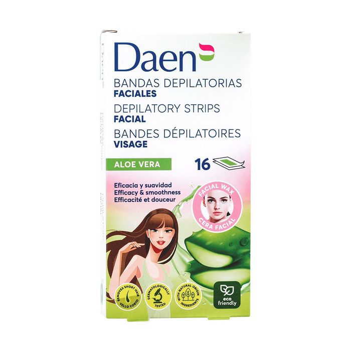 Daen Facial wax strips Facial Aloe Vera | داين شرائح شمع بارد للوجه