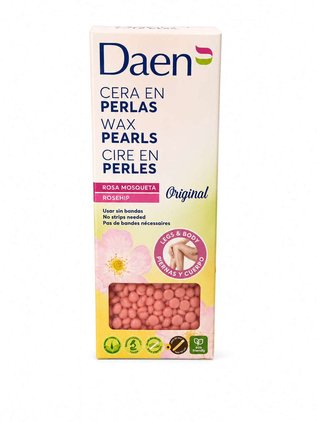 Daen Hot wax in pearls Rosa Mosqueta Rosehip - 180g | داين شمع حبيبات مسك الورد - 180غ