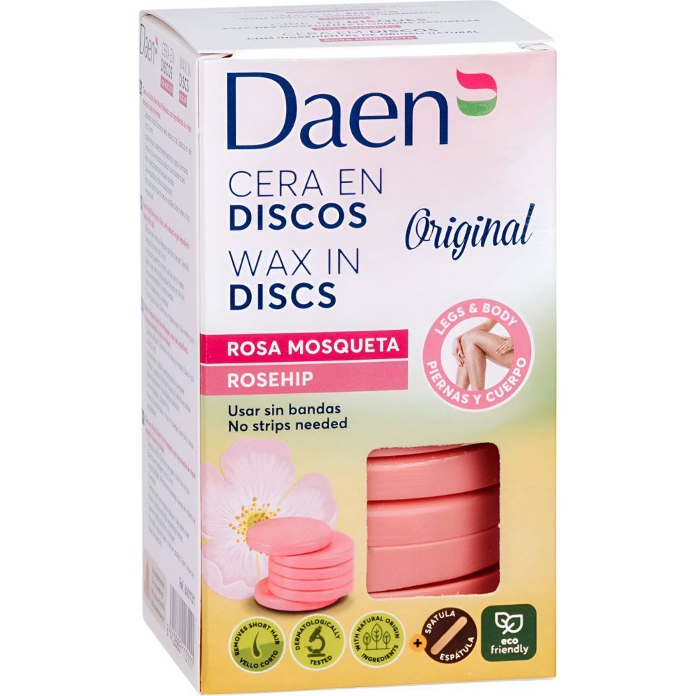 Daen Cera En Discos Wax In Discs Rosa Mosqueta Rosehip - 240g | داين شمع إزالة شعر على شكل أقراص - 240غ