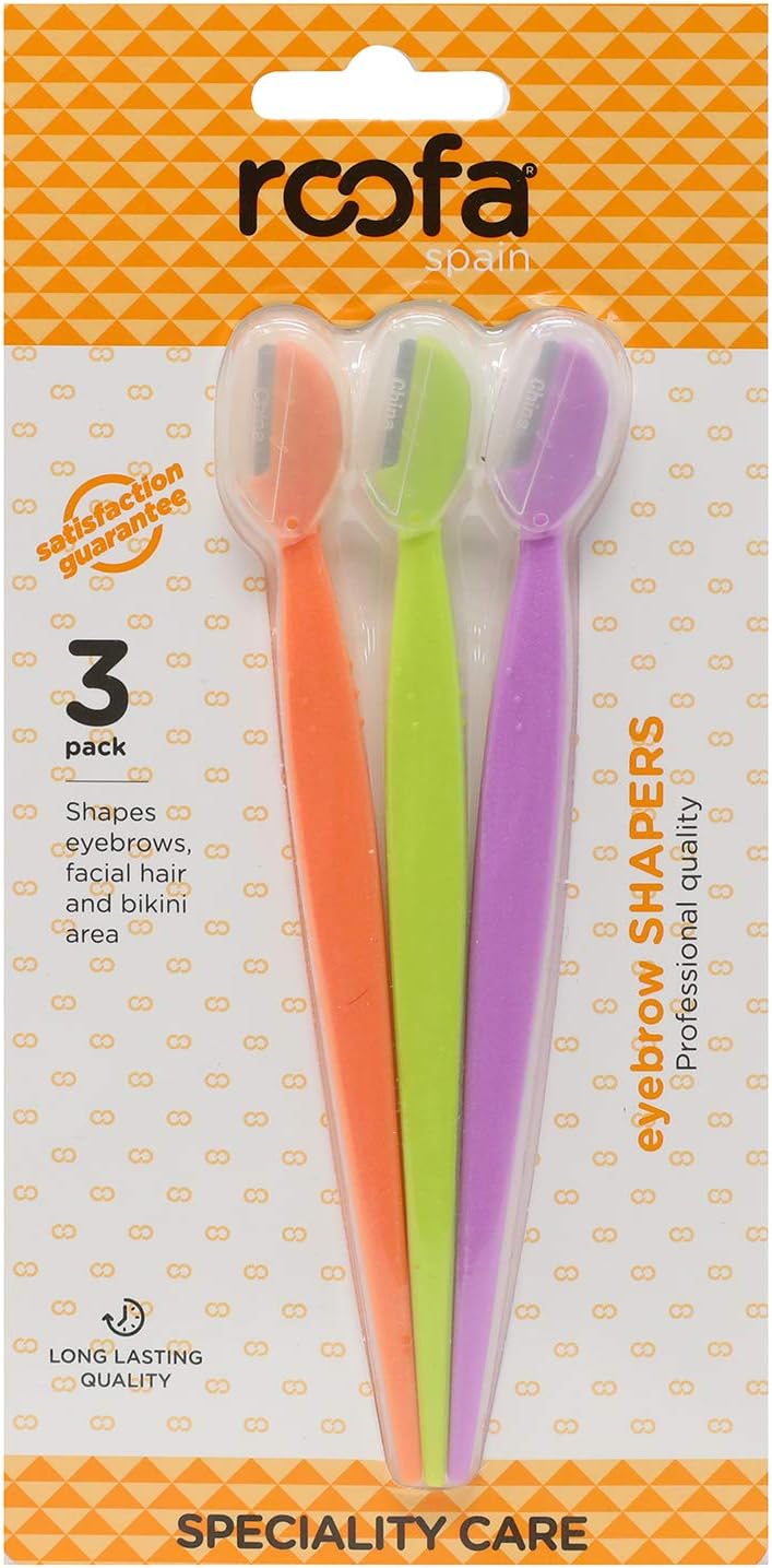 roofa Spain Eyebrow Shapers - 3 Pcs | روفا شفرات تشكيل الحواجب - 3 قطع