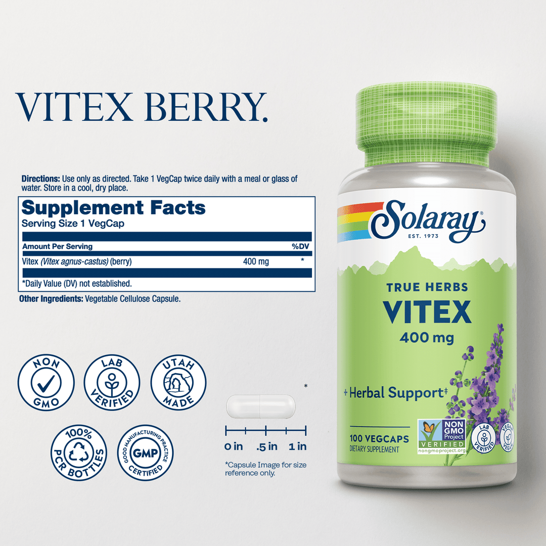Solaray Vitex 400mg - 100 Capsules | سولاريك فيتكس 400 ملغ - 100 كبسولة #5