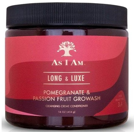As I Am Long & Luxe Growash Cleansing Creme Conditioner - 454g | اس اي ام بلسم كريمي - 454 غرام
