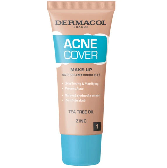 DERMACOL Acne Cover Tea Tree Oil - 30ml | ديرماكول كريم أساس للبشرة المعرضة لحب الشباب - 30 مل