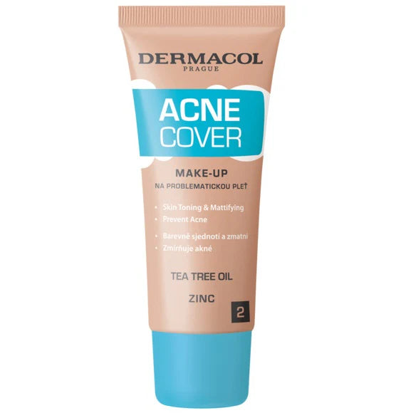 DERMACOL Acne Cover Tea Tree Oil - 30ml | ديرماكول كريم أساس للبشرة المعرضة لحب الشباب - 30 مل