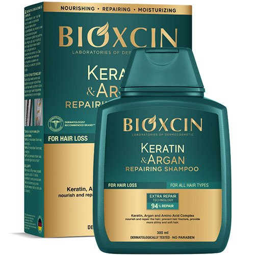 Bioxcin Keratin & Argan Repairing Shampoo - 300ml | بيوكسين شامبو مرمم كيراتين و أرغان - 300مل