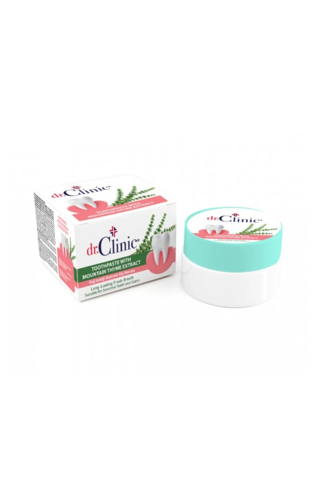 dr.Clinic toothpaste Powder With Mountain thyme Extract - 40g | دكتور كلينك بودرة تنظيف الأسنان بخلاصة الزعتر الجبلي - 40 غ