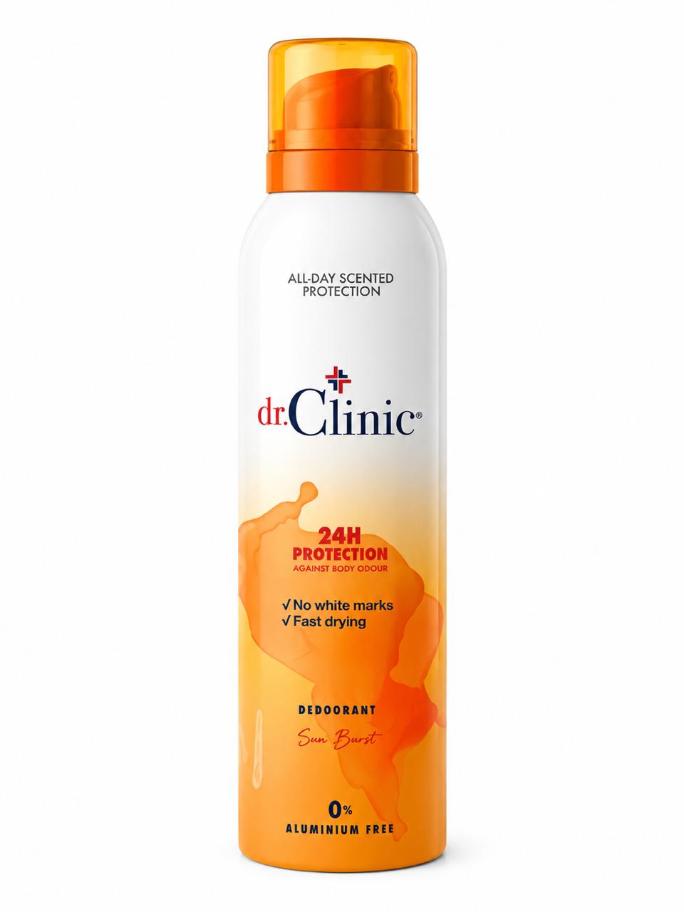 dr.Clinic 24H Protection Deodorant - 200ml | دكتور كلينك بخاخ مزيل تعرق - 200 مل