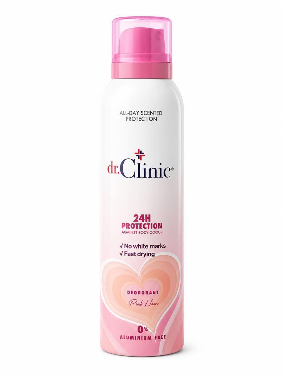 dr.Clinic 24H Protection Deodorant - 200ml | دكتور كلينك بخاخ مزيل تعرق - 200 مل