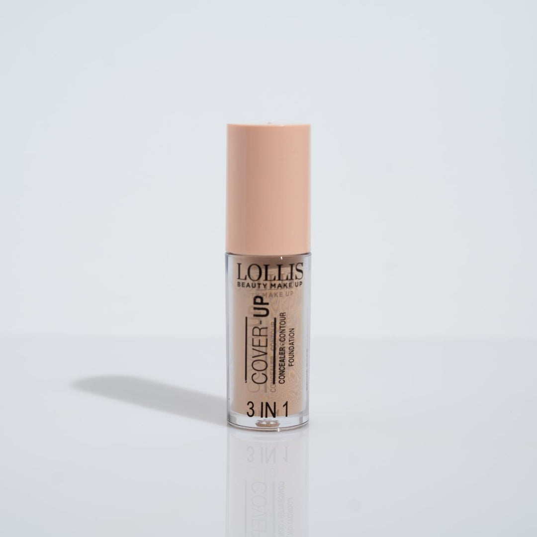 LOLLIS Cover -Up Concealer Contour Foundation - 5.5ml | لوليس كريم أساس وكونسيلر وكونتور - 5.5 مل