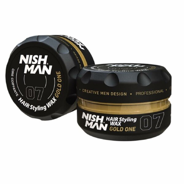 NISH MAN 07 Hair Styling Wax Gold One - 150ml | نيش مان شمع تصفيف شعر جولد وان - 150مل #1