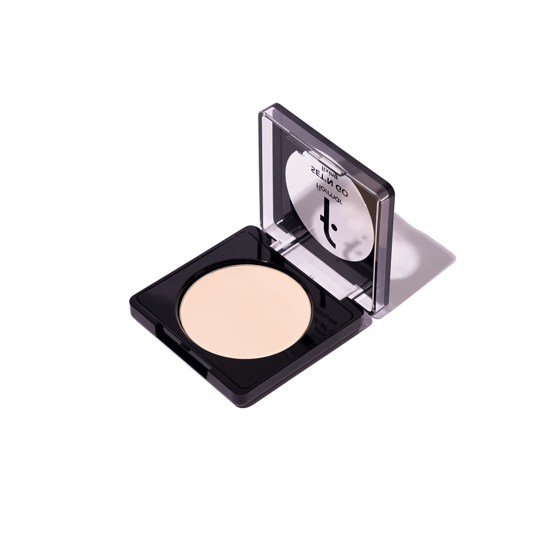 Flormar Set'n Go Moisturizing & Anti-Shine Fixing Compact Powder No.002 . | فلورمار بودرة الوجه المضغوطة المرطبة المثبتة للمكياج رقم  002