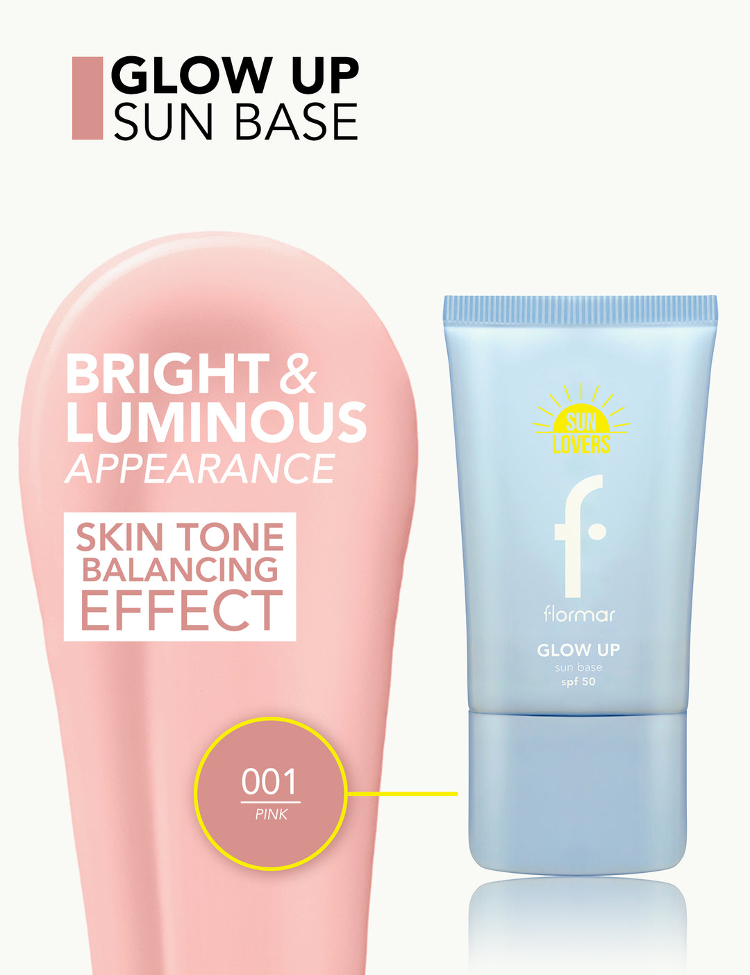 flormar Glow Up Sun Base SPF 50 - 40ml | فلورمار برايمر واقي شمسي غلو اب - 40 مل