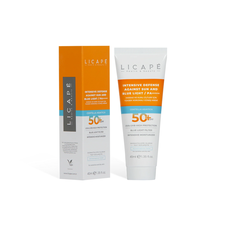 Licape Intensive Defense Against Sun And Blue Light 50+ Spf - 40ml | ليكابي كريم حماية مكثفة من الشمس والضوء الأزرق SPF 50+ – 40 مل