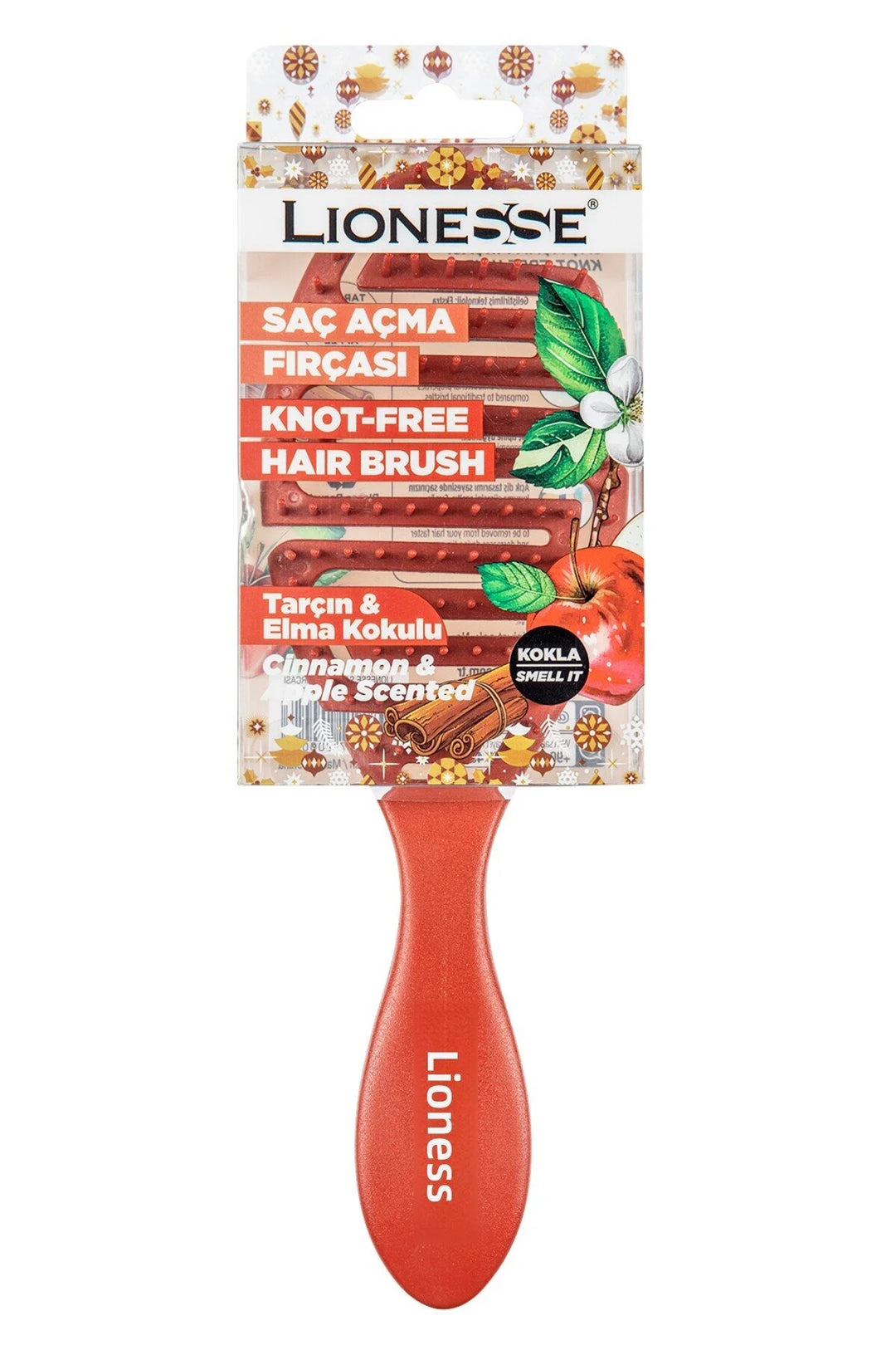 Tarko Lionesse Knot Free Hair Brush Cinnamon & Apple Scented | تاركو ليونيس فرشاة شعر لفك العقد
