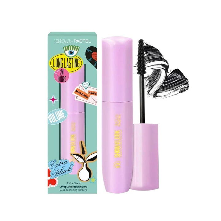 Pastel Show Your Look 24H Volume Mascara Extra Black Long Lasting - 9ml | باستيل ماسكارا شو يور لوك اكسترا بلاك - 9 مل