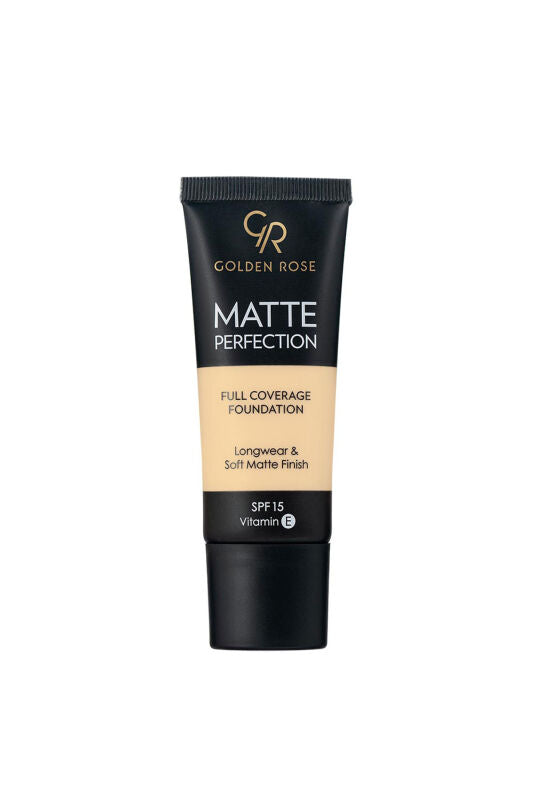 GOLDEN ROSE Matte Perfection Full Coverage Foundation - 35ml | كولدن روز كريم أساس مات بتغطية عالية - 35 مل
