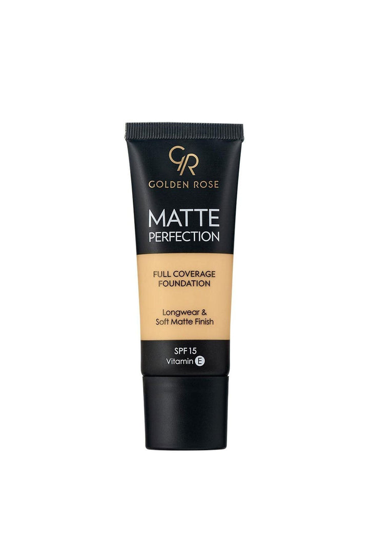 GOLDEN ROSE Matte Perfection Full Coverage Foundation - 35ml | كولدن روز كريم أساس مات بتغطية عالية - 35 مل