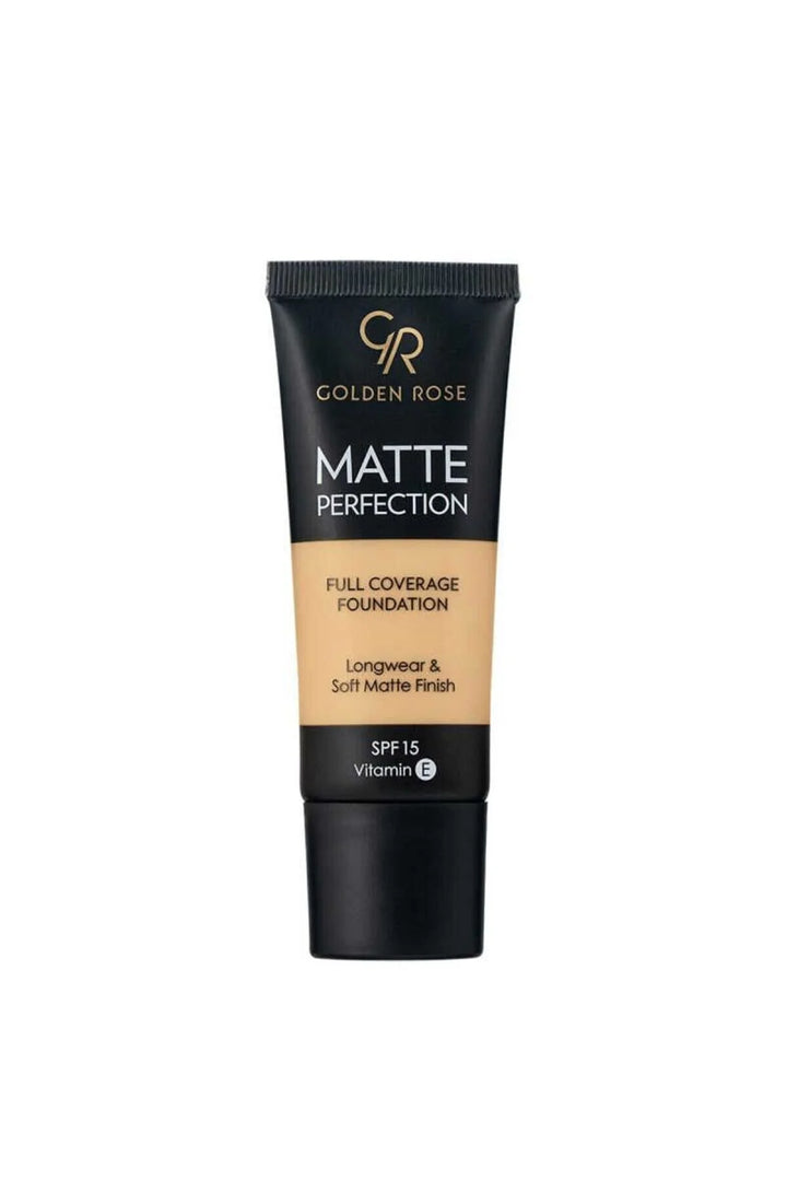 GOLDEN ROSE Matte Perfection Full Coverage Foundation - 35ml | كولدن روز كريم أساس مات بتغطية عالية - 35 مل