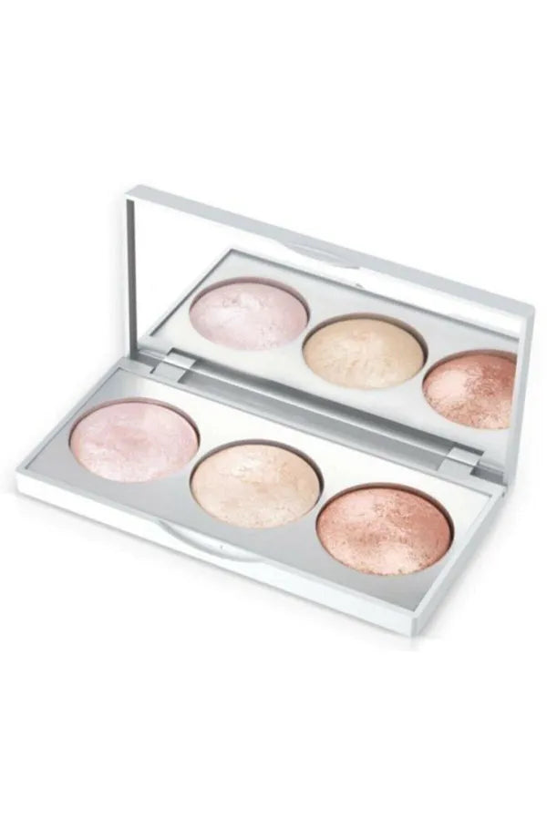 GOLDEN ROSE Strobing Highlighter Palette - 3x2.8g | كولدن روز باليت هايلايتر للوجه - 3x2.8 غرام