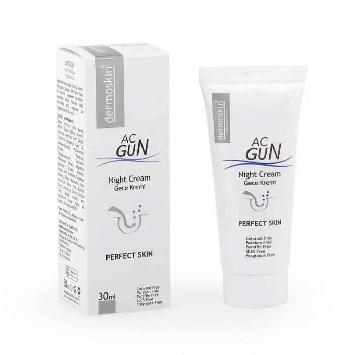 dermo skin Acgun Night Care Cream - 30ml | ديرمو سكين كريم ليلي لعلاج حب الشباب - 30 مل