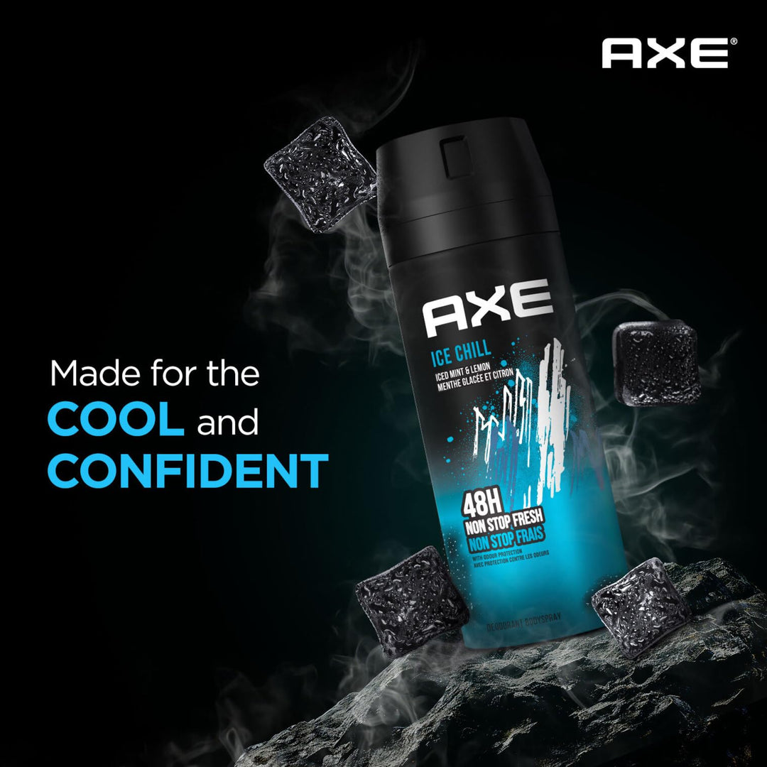 AXE Ice Chill Body Spray for Men - 150ml | اكس بخاخ مزيل تعرق الجسم "آيس تشيل" للرجال - 150 مل