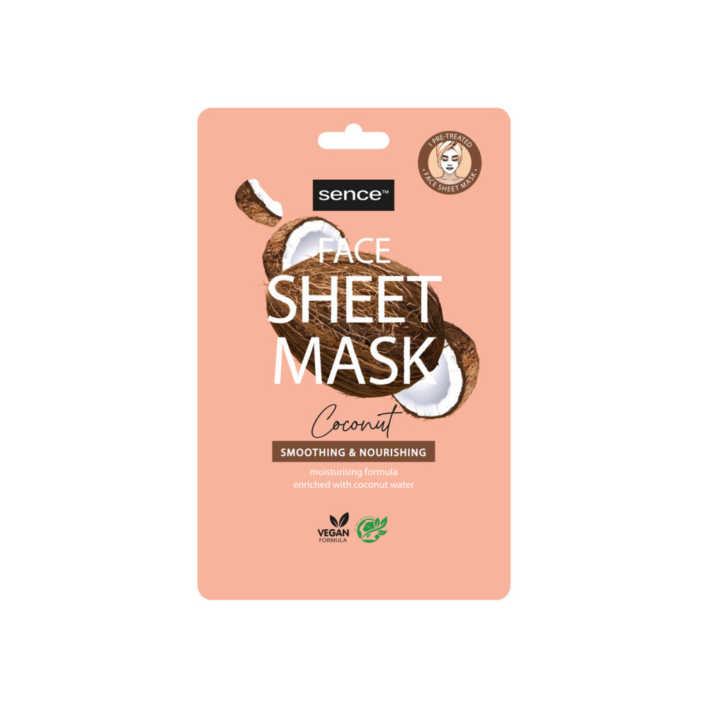 Sence Display Facial Sheet Mask - 24ml Coconut | ماسك للوجه سينس ديسبلاي 24 مل جوز الهند