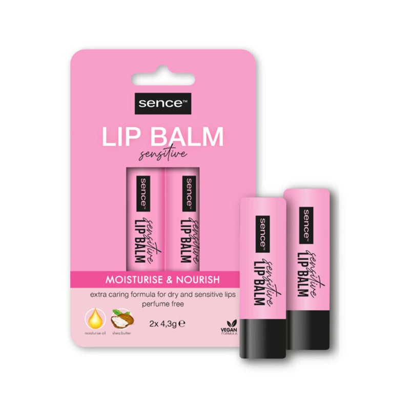 Sence Beauty Lip Balm Twin Pack Sensitive 2x4.3g | سينس بيوتي مرطب الشفاه  2×4.3 غرام