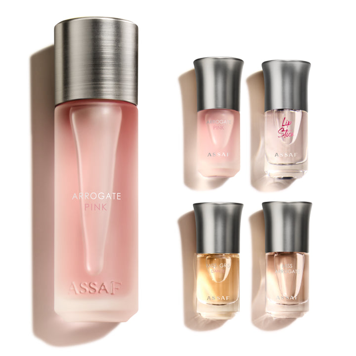 ASSAF ARROGATE PINK 200ML * 4 10 ML |عساف سيت اوركيت بنك 200 مل مع 4عطور في 10 مل