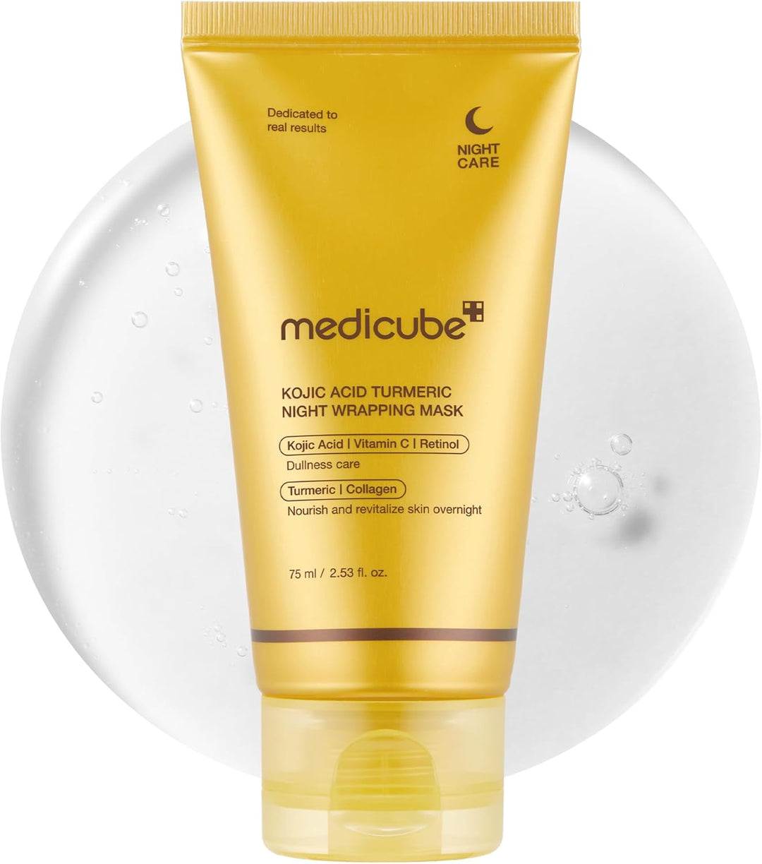 Medicube Kojic Acid Turmeric Night Wrapping Mask - 75ml | ميدي كيوب ماسك الكوجيك أسيد والكركم الليلي – 75 مل