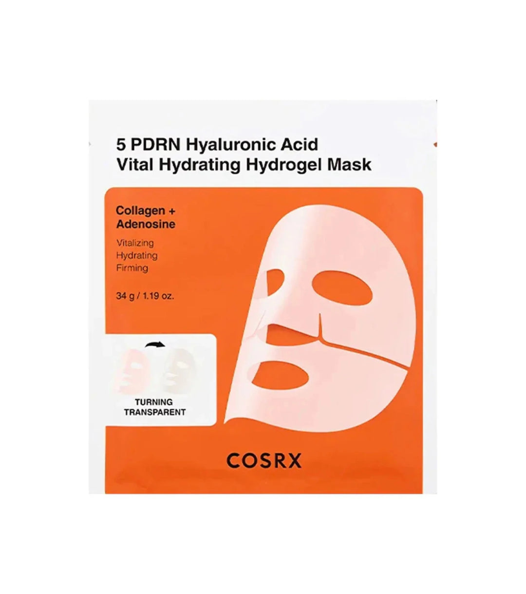 COSRX 5 PDRN Hydrating Facial Mask Hyaluronic Acid Vital - 34g | كوس ار اكس ماسك هيدروجل مرطب بحمض الهيالورونيك - 34غ