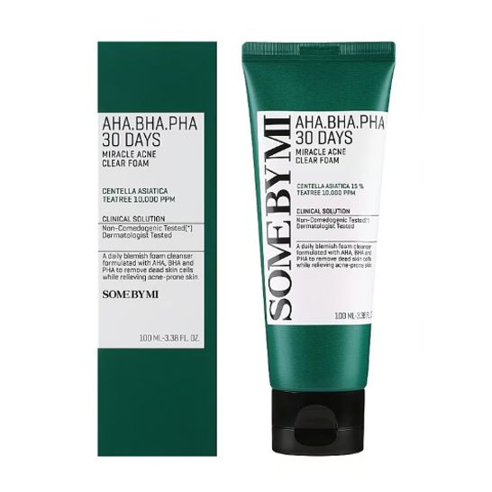 AHA BHA PHA 30 Days Miracle Acne Clear Foam - 100ml | غسول AHA BHA PHA لإزالة حب الشباب من دايز ميراكل - 100 مل