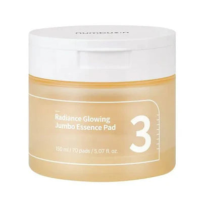 Numbuzin No.3 Radiance Glowing Jumbo Essence Pad - 150ml | نمبوزين مناديل ايسنس لاضاءة البشرة الحساسة - 150 مل