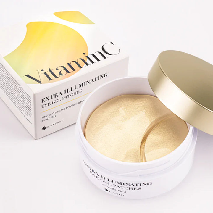 K-SECRET Extra Illuminating Eye Gel Patches VITAMIN C Pcs 60 - 102g | ك سيكريت ماسك جل تحت العين بالفيتامين سي - 60 قطعة 102 غ