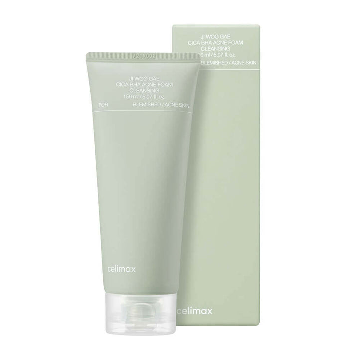 celimax Ji Woo Gae Cica BHA Acne Foam Cleansing - 150ml | سيليماكس غسول رغوي للبشرة المعرضة لحب الشباب بأحماض ال BHA - 150 مل