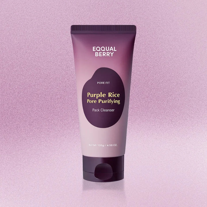 EQQUALBERRY Purple Rice Pore Purifying Pack Cleanser - 130g| ايكوال بيري غسول منظف للمسام من خلاصة الارز -130 غرام