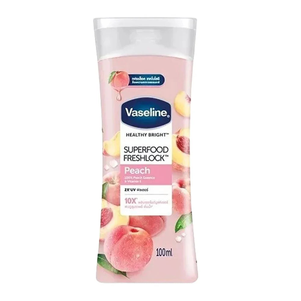 Vaseline Healthy Bright Superfood Freshlock Peach Vitamin E Body Lotion - 100ml