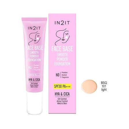 IN2IT Face Base Smooth Powder Foundation Spf30 PA+++ - 15g | ان تو ات كريم أساس spf30 - 15 غرام