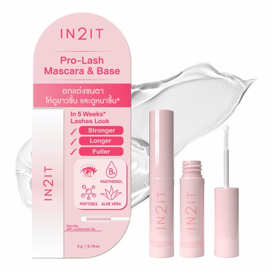 IN2IT Pro-Lash Mascara & Base - 5g | ان تو ات ماسكارا شفافة للرموش والحواجب - 5غ