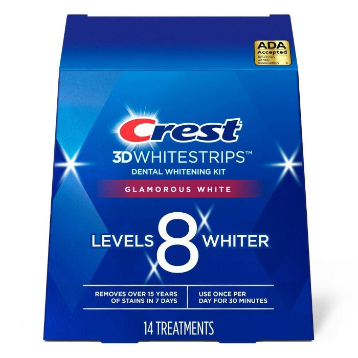 Crest 3D Glamorrous Whitestrips- 28strips |  كريست شرائط تبييض الأسنان - 28 قطعة