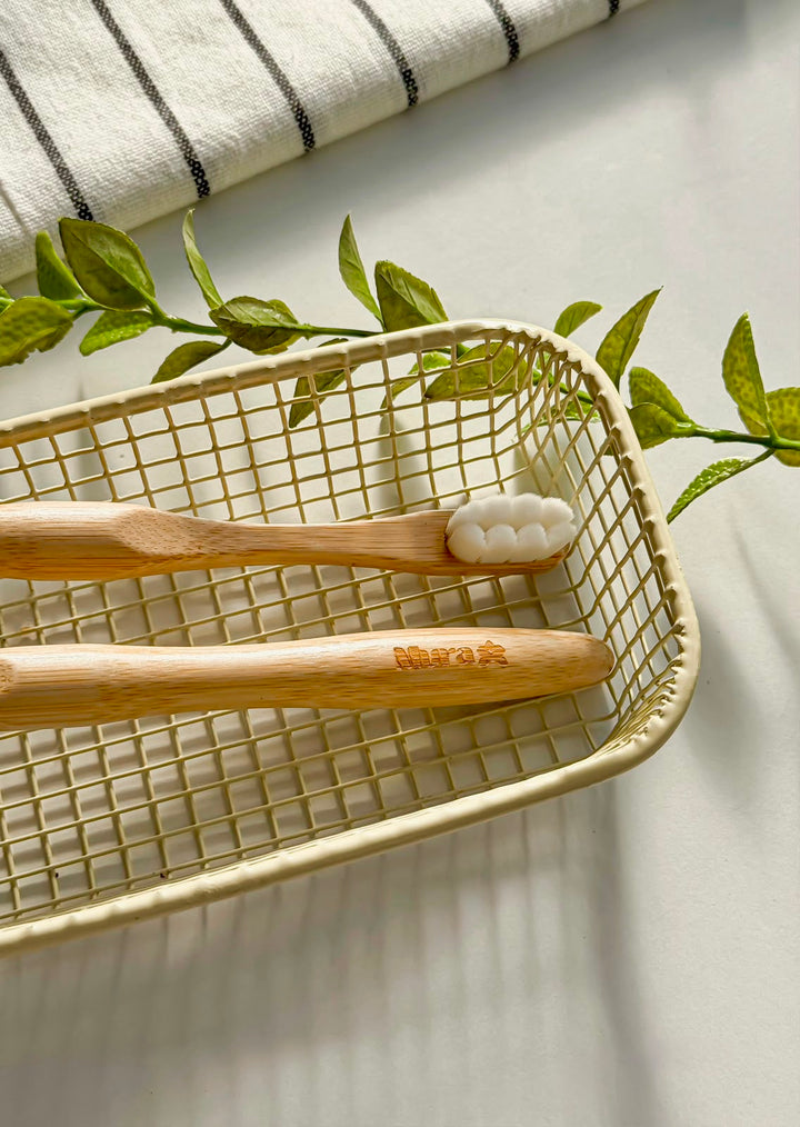 Mura Bamboo Toothbrush With Microfiber Bristles | مورا فرشة الاسنان بشعيرات مايكروفايبر
