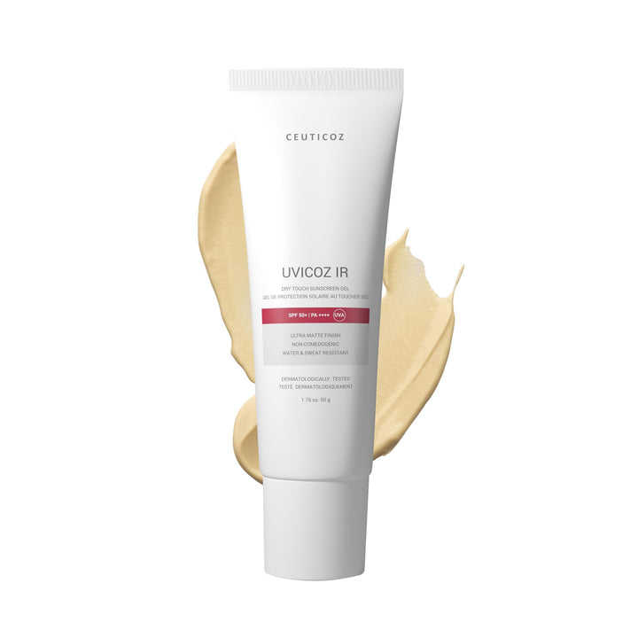 CEUTICOZ Uvicoz IR Dry Touch Sunscreen sPF50+ - 50g | سيوتيكوز يوفيكوز IR واقي شمسي بملمس جاف SPF50+ – 50 غرام
