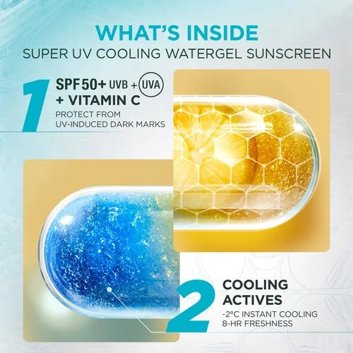 Garnier Super UV Cooling Water Gel Sunscreen - 30ml | غارنييه سوبر UV واقي شمس جل مائي مبرد - 30 مل